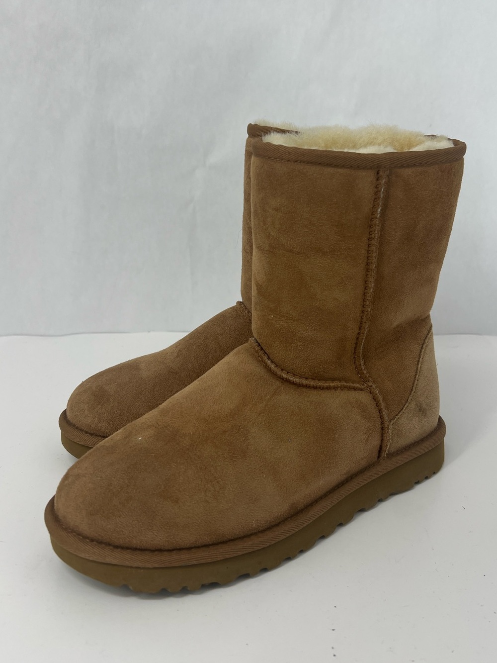 UGG Chestnut Suede Shearling Classic Short Boots 1016223